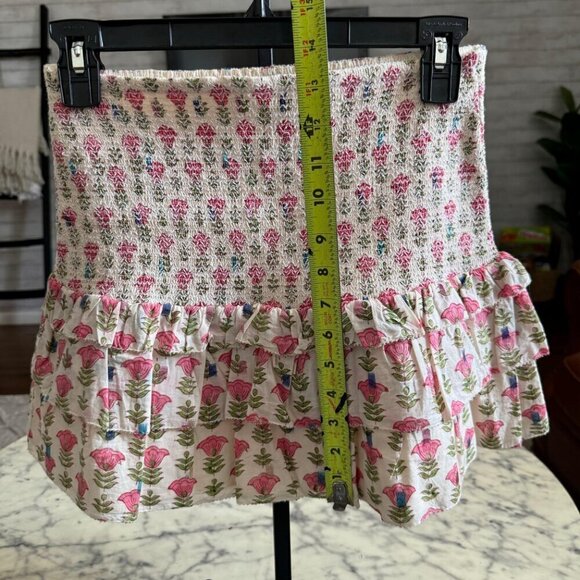 Saylor Cherry Blossom Loose Fitting Tight Waist Band Mini Skirt Size XS - Picture 4 of 5